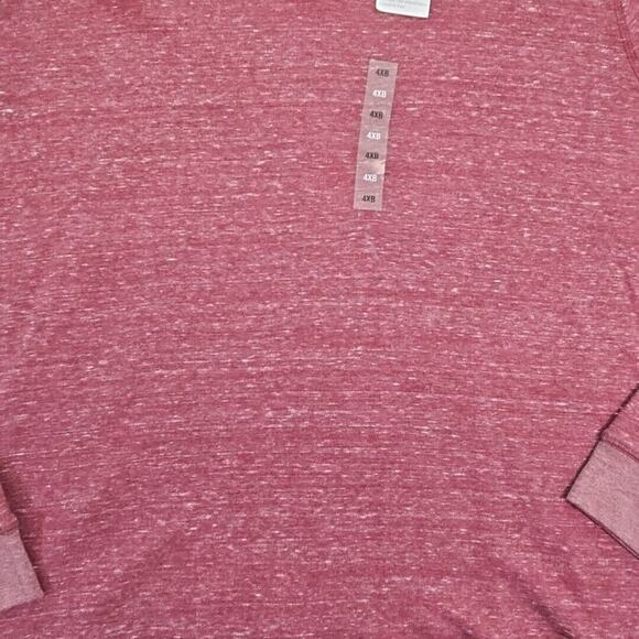 Sonoma Goods for Life Super Soft Crewneck Tee Size 4XB Long Sleeve Brick Red NWT - Picture 10 of 16